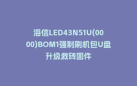 海信LED43N51U(0000)BOM1强制刷机包U盘升级救砖固件